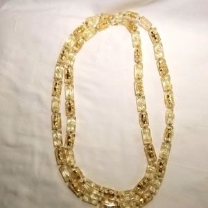 Kate Spade New York Gold Bead Acrylic/Lucite Long Necklace 27"
